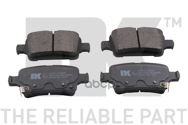 Колодки тормозные дисковые Opel Astra 2015- Nk арт. 223654