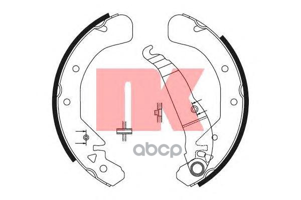 Колодки тормозные барабанные Opel Astra/Com.Vec. 80- Nk арт. 2736589