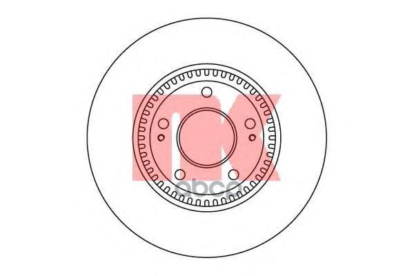 Диск тормозной с антикорозийным покрытием Hyundai Sonata 05- Nk арт. 313422