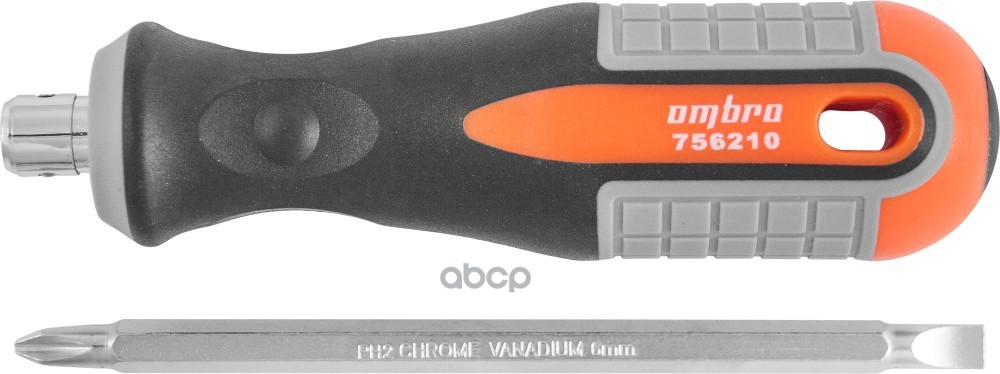 Отвертка Стержневая Двусторонняя Round Grip, Рн2,Sl6x100 Мм OMBRA арт. 756210