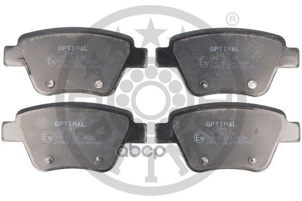 Колодки тормозные дисковые  комплект AUDI: A1 (8X1  8XK)  A1 Sportback (8XA  8XF)  A3 (8P1)  A3 Cab Optimal арт. bp-12449