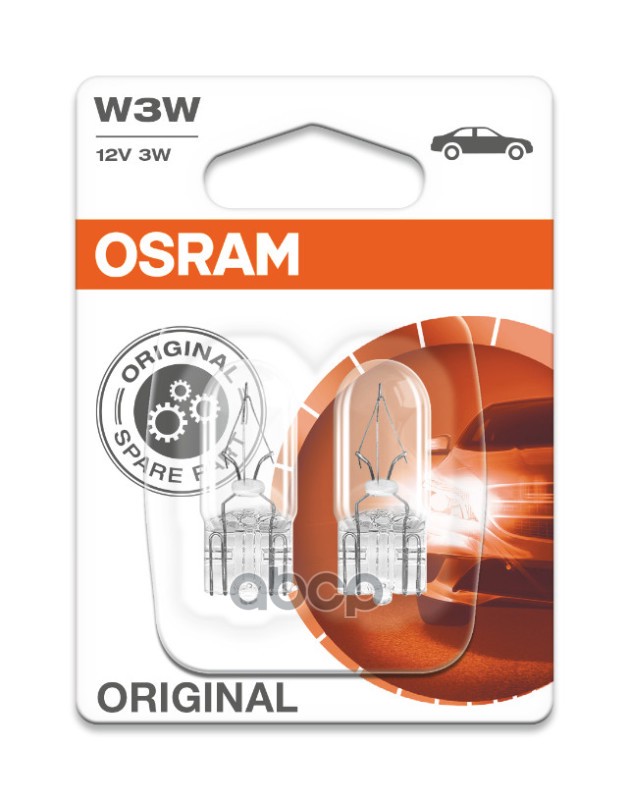 Лампа 12V 3W W2,1x9,5d OSRAM ORIGINAL LINE 2 шт. блистер 2821-02B Osram арт. 2821-02B