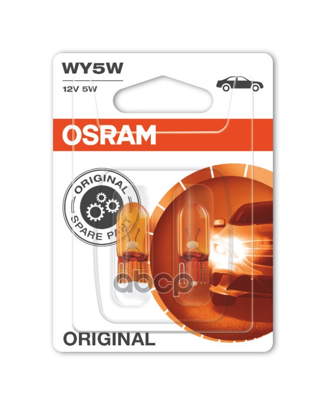 Лампа Накаливания Сигнальная Wy5w W2.1x9.5d Original 12V 5W Блистер 2 Шт Osram арт. 2827NA02B
