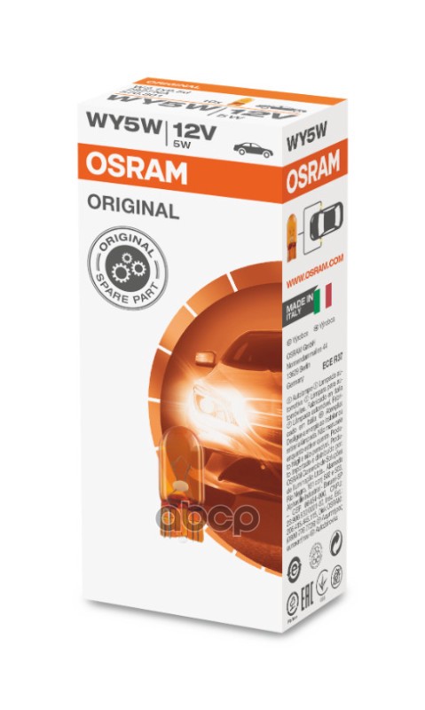 Лампа накаливания сигнальная WY5W W2,1X9,5D 12V 5W Original Line 10шт цена за 1шт Osram арт. 2827NA