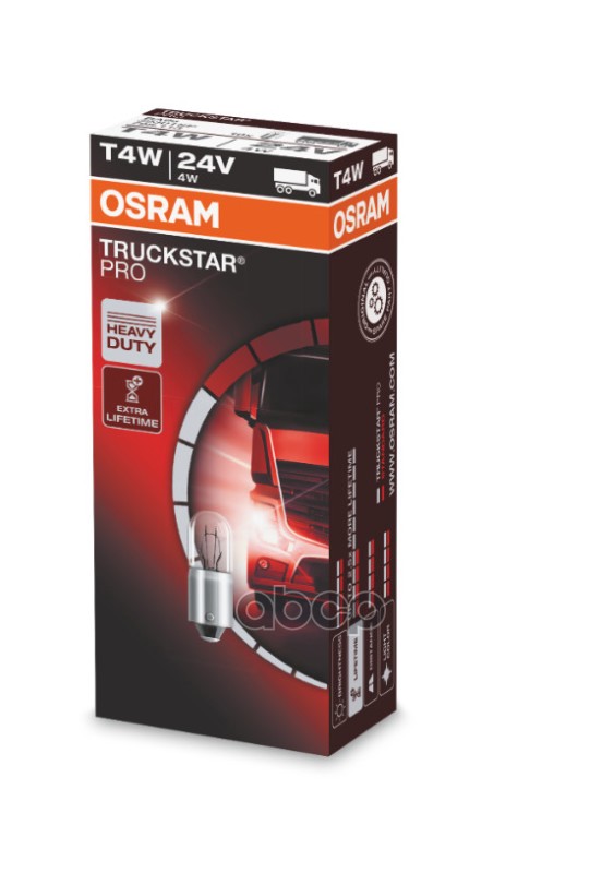 Лампа T4w 24V 3,5W Ba9s Truckstar Pro +100% Больше Света 1 Шт. Osram арт. 3930TSP