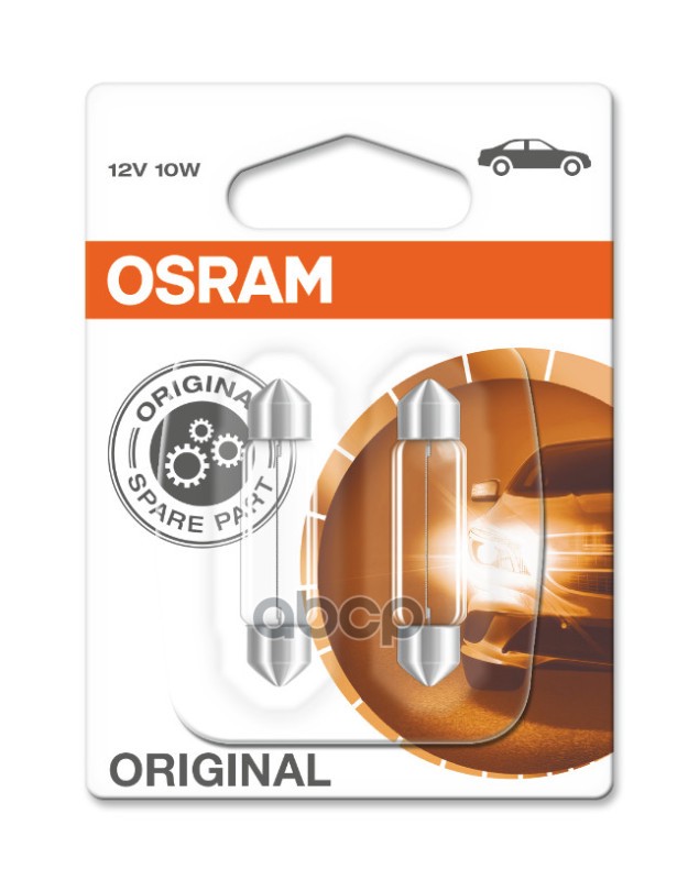 Лампа 12V 10W SV8,5-8 OSRAM ORIGINAL LINE 2 шт. блистер 6411-02B Osram арт. 6411-02B
