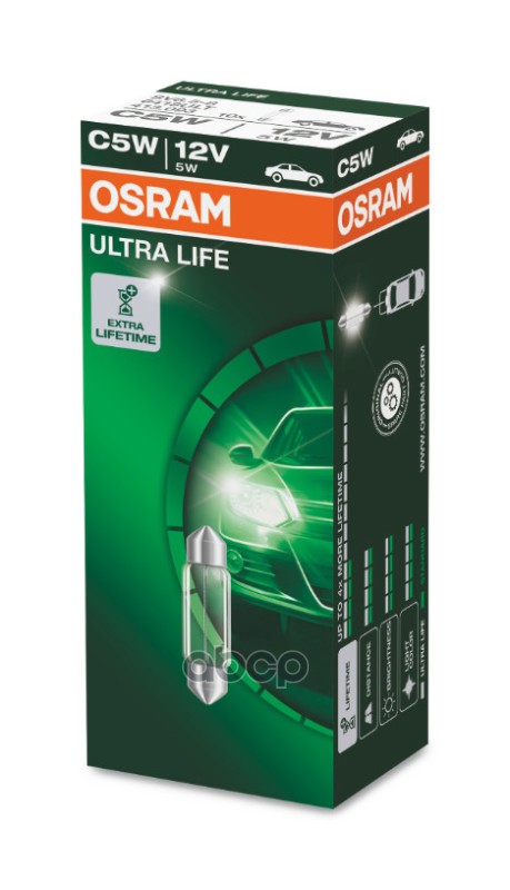 Лампа C5W 6418ULT 5W 12V SV8 5-8 5XFS10 LF OSRAM Osram арт. 6418ult