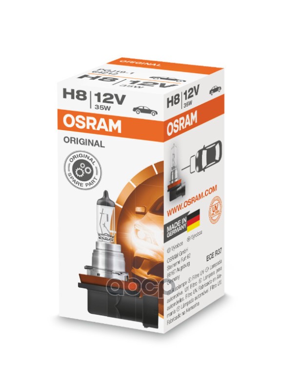 Лампа галогеновая головного света H8 PGJ19-1 Original 12V 35W Картон 1шт Osram арт. 64212