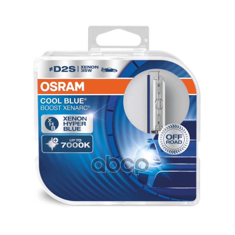 Комплект Ламп D2s 85V 35W P32d-2 Xenarc Cool Blue Boost Цветовая Температура 7000К 2Шт.(1К-Т) Osram арт. 66240CBBHCB