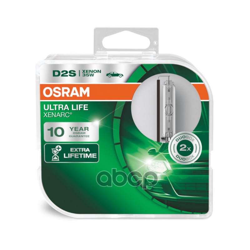 Комплект Ламп D2s 85V 35W P35d-2 Xenarc® Ultra Life Увеличенный Срок Службы 2Шт.(1К-Т) Osram арт. 66240ULTHCB