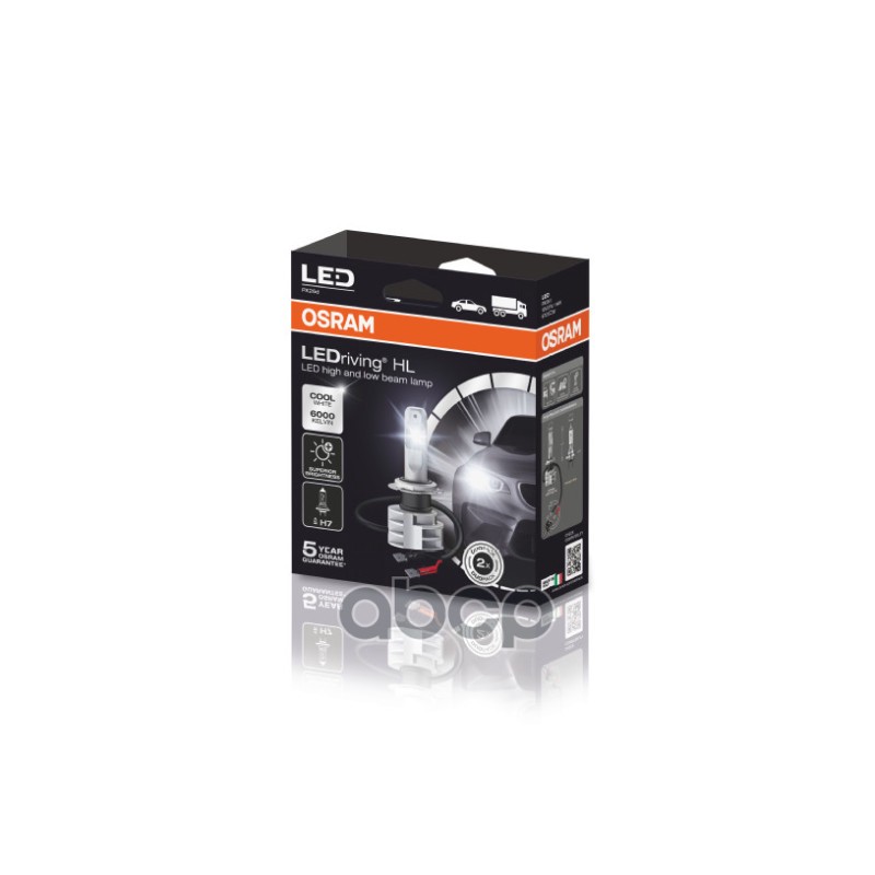 Лампа Светодиодная Standart H7 12/24V 14W Px26d 6000K (К-Кт 2Шт) 67210Cw Osram арт. 67210CW