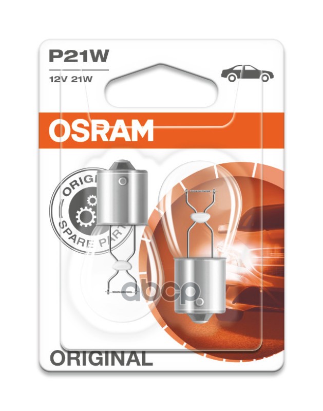 Лампа 12V P21W 21W BA15s OSRAM ORIGINAL LINE 2 шт. блистер 7506-02B Osram арт. 7506-02B