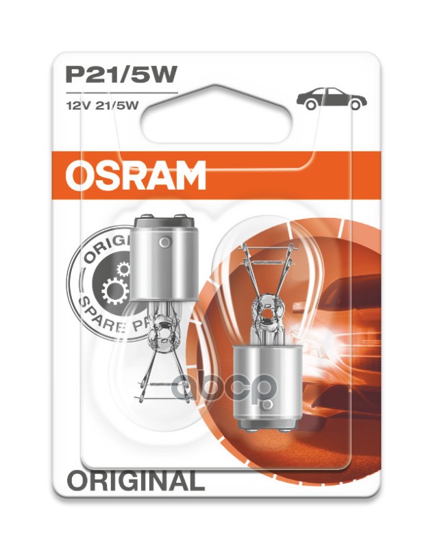 Лампа 12V P21/5W 21/5W BAY15d OSRAM ORIGINAL LINE 2 шт. блистер 7528-02B Osram арт. 7528-02B