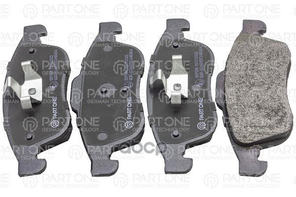 Колодки Тормозные Дисковые Front, Renault Daster, Kaptur, Megane, Scenic 08>, 155.2X64.7x18 PART-ONE арт. 1BP091