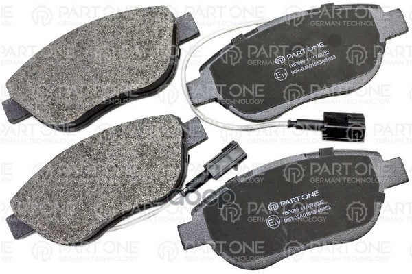 Колодки Тормозные Дисковые Front, Fiat Bravo 07>, Stilo 01>, Stilo Multi Wagon 03>, 136.8X57.1x18.8 PART-ONE арт. 1BP096