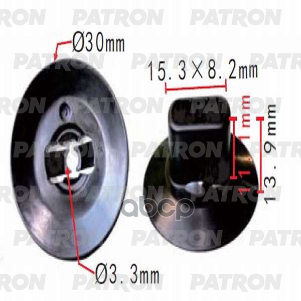 Клипса Пластмассовая Упаковка 100Шт Renault Применяемость Защита PATRON арт. P370178A