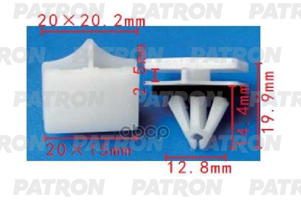 Клипса пластмассовая FORD применяемость: крепление порога P372012 PATRON арт. P372012