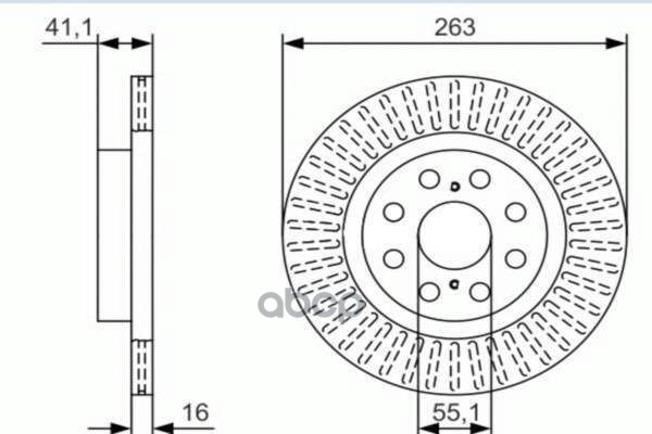 Диск Тормозной Задн. D=263 Мм. На Европейские  Lexus Rx (_L1_) 450H Awd (Gyl15_), 12/2008 - 10/2015, Toyota Mr 2 Iii (Zzw3_) ...