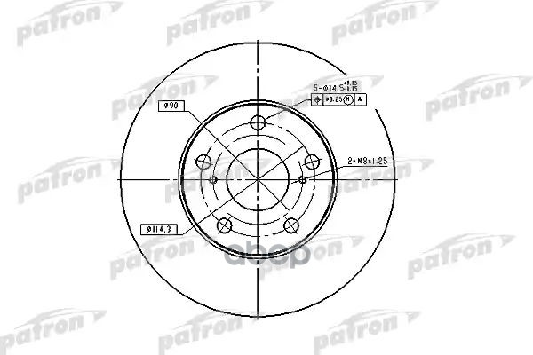 Диск Тормозной Передн Pbd1431 PATRON арт. PBD1431