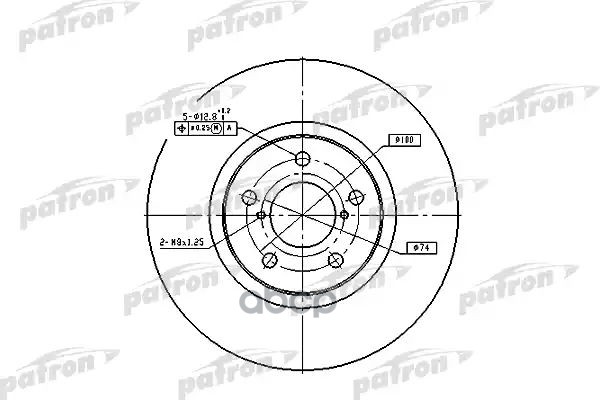Диск тормозной передн PBD1437 PATRON арт. PBD1437