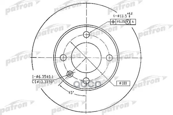 Диск Тормозной Передн Audi: 80 76-78, 80 79-86, 80 86-91, Coupe 81-88, Seat: Cordoba 93-99, Cordoba Vario 96-, Cordoba Хечбэк...