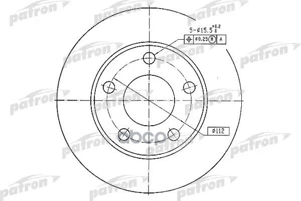 Диск Тормозной Задн Audi: 100 84-90, 100 Avant 84-90, 200 79-82, 200 83-91, 200 Avant 85-91, Quattro 80-89 PATRON арт. PBD1542