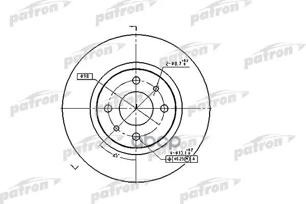 Диск Тормозной Передн Alfa Romeo: 145 94-99, 146 94-99, 155 93-97, Fiat: Brava 95-01, Bravo 95-01, Marea 96-, Marea Weekend 9...
