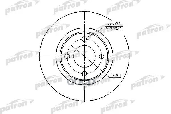 Диск Тормозной Передн Audi: 80 91-94, 80 Avant 91-96, Cabriolet 91-00, Coupe 88-96 PATRON арт. PBD2601
