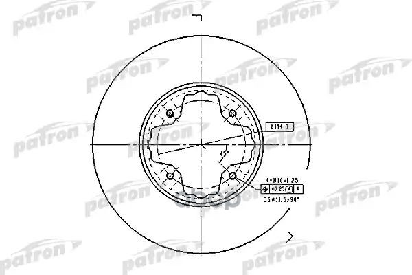 Диск тормозной передн PBD2679 PATRON арт. PBD2679