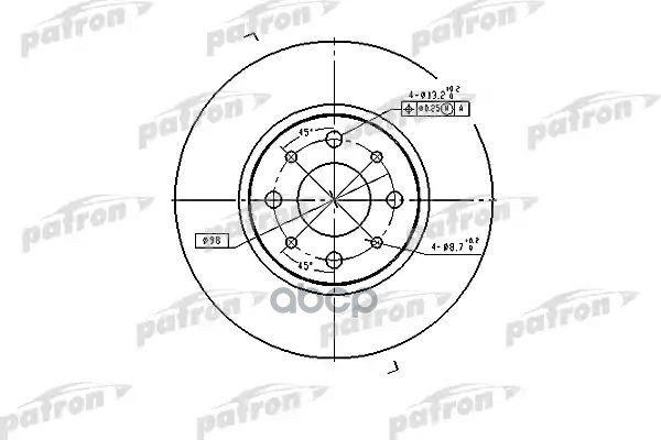 Тормозной диск PBD2686 (DF2686) PATRON арт. PBD2686
