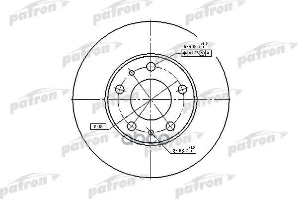 Диск Тормозной Передн Peugeot: Boxer C Бортовой Платформой 94-02, Boxer Автобус 94-02, Boxer Фургон 94-02 PATRON арт. PBD2728
