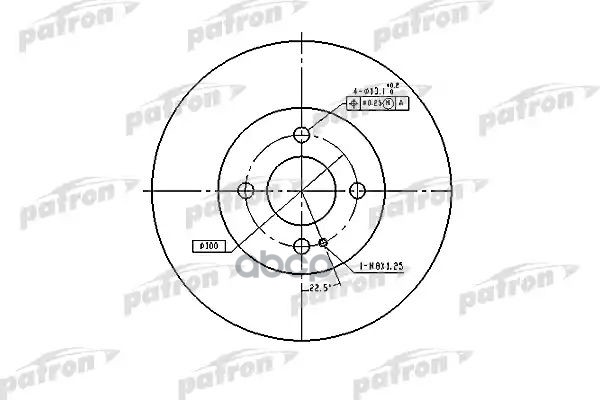 Диск тормозной передн PBD3089 PATRON арт. PBD3089