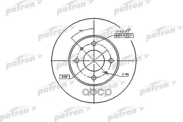Диск Тормозной Передн Nissan: Almera I 95-00, Almera I Hatchback 95-00 PATRON арт. PBD4018