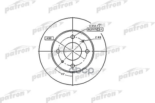 Диск Тормозной Передн Nissan: Almera I 95-00, Almera I Hatchback 95-00 PATRON арт. PBD4019