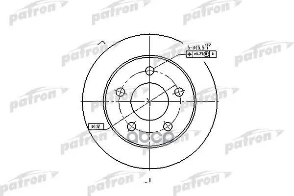 Диск тормозной задн PBD4038 PATRON арт. PBD4038