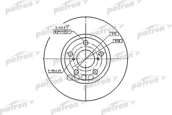 Диск Тормозной Передн Toyota: Avensis 97-03, Avensis Liftback 97-03, Avensis Station Wagon 97-03, Corona Седан 97-03 PATRON а...