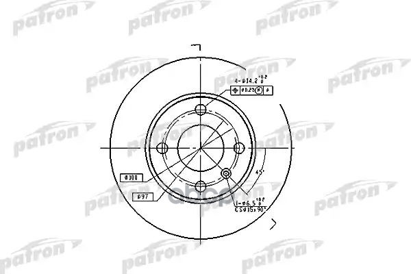Диск тормозной задн PBD4050 PATRON арт. PBD4050