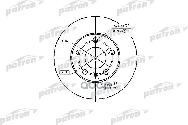 Диск тормозной задн PBD4051 PATRON арт. PBD4051