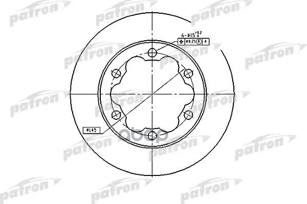 Диск Тормозной Зад Mercedes-Benz Sprinter 2-T C Бортовой Платформой 95-06, Sprinter 3-T C Бортовой PATRON арт. PBD4089
