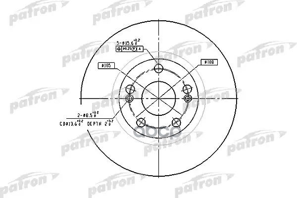 Диск Тормозной Передн Renault: Espace Iii 96-02, Laguna 93-01, Laguna Grandtour 95-01, Safrane I 92-96, Safrane Ii 96-00 PATR...