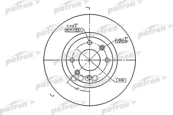 Диск тормозной передн PBD4183 PATRON арт. PBD4183
