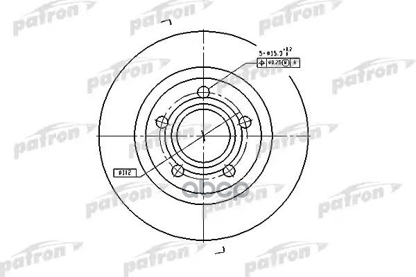 Диск Тормозной Задн Audi: A6 99-05, A6 Avant 99-05, A8 96-02 PATRON арт. PBD4239