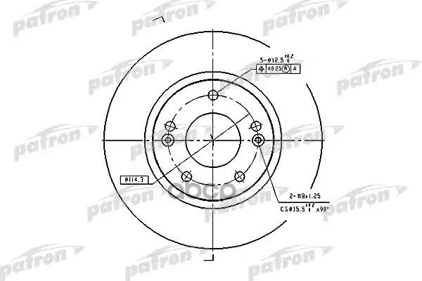 Диск Тормозной Передн Hyundai: Highway Van 00-, Santa Fe 01-, Trajet 00- PATRON арт. PBD4291