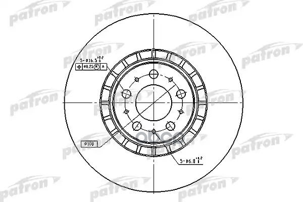 Диск тормозной передн PBD4340 PATRON арт. PBD4340