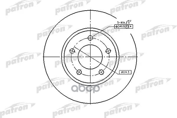 Диск Тормозной Передн Pbd53004 PATRON арт. PBD53004