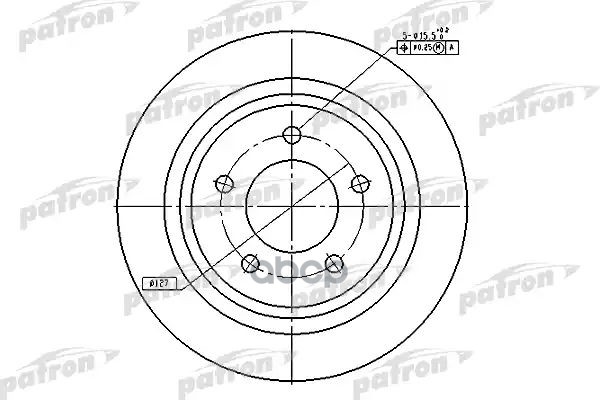 Диск Тормозной Задн Chrysler: Pacifica 04-08 PATRON арт. PBD7002