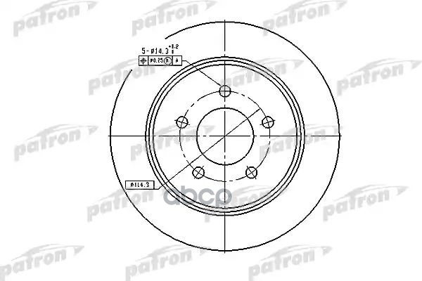 Диск Тормозной Задн Chrysler: Town & Country -03, Voyager 97-03  Dodge: Caravan 97-03  Plymouth: Voyager PATRON арт. PBD7003