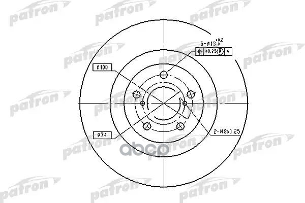 Диск тормозной передн PBD7004 PATRON арт. PBD7004