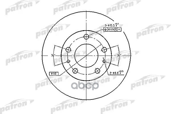 Диск Тормозной Передн Iveco: Daily Ii 99- PATRON арт. PBD7219