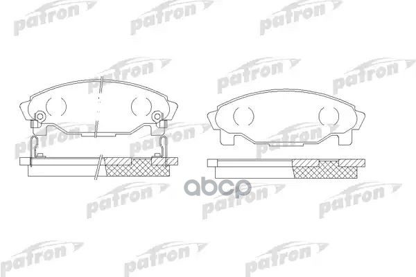 Колодки Тормозные Дисковые Передн Daihatsu: Charade Iv 93-99, Charade Iv Седан 94-, Gran Move 96- PATRON арт. PBP1009